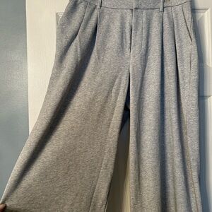 Women's Grey Wide-Leg Pants trousers joggers GAP NWT L large